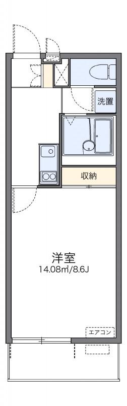 レオネクストドエル小竹向原(1K/2階)の間取り写真