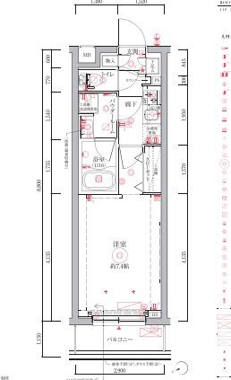 クレイシアIDZ祐天寺2(1K/2階)の間取り写真