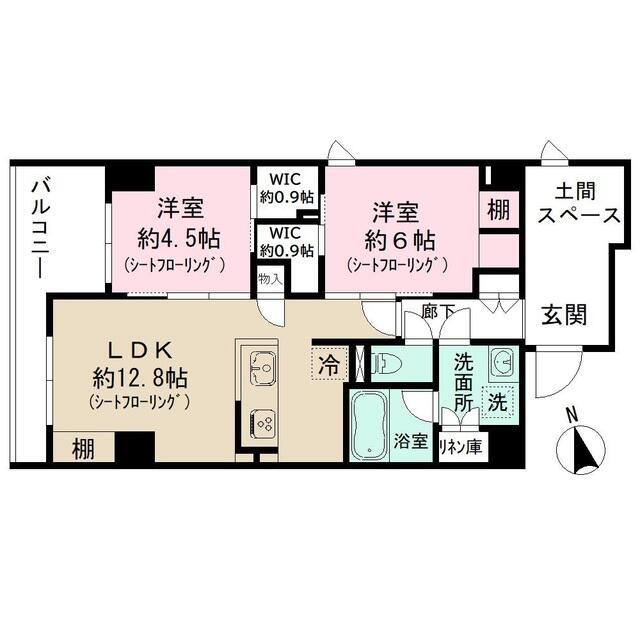 LAPIS SAILS(2LDK/6階)の間取り写真