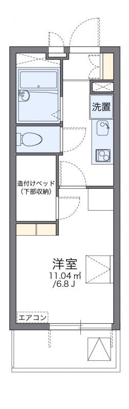 レオパレス徳丸ヒルズ(1K/3階)の間取り写真
