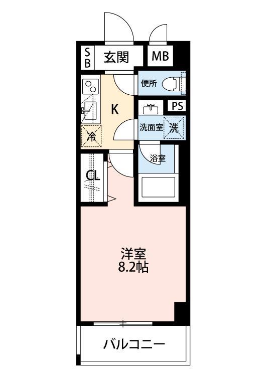 DELCCS池袋Ⅱ(1K/1階)の間取り写真